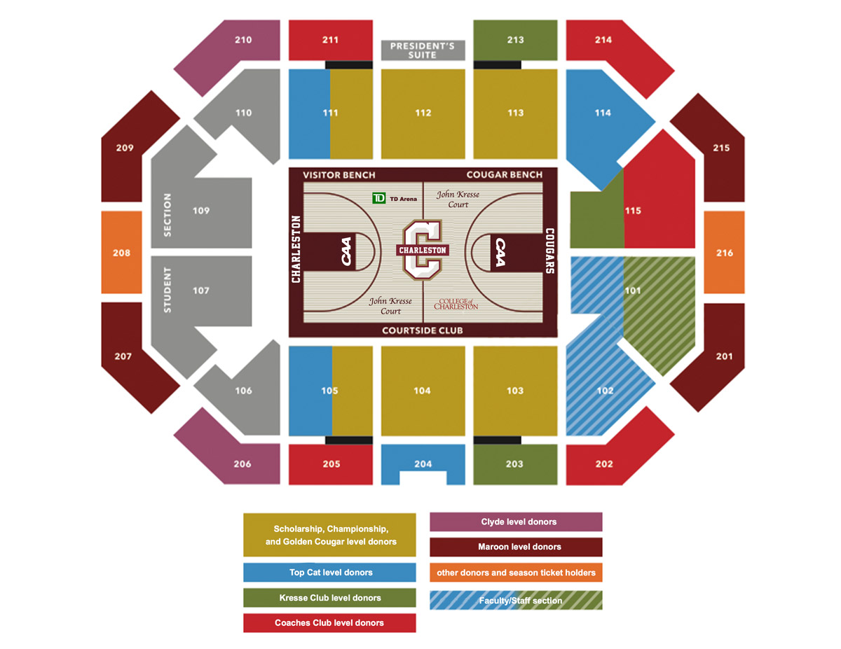 Td Arena Charleston Sc Seating Chart
