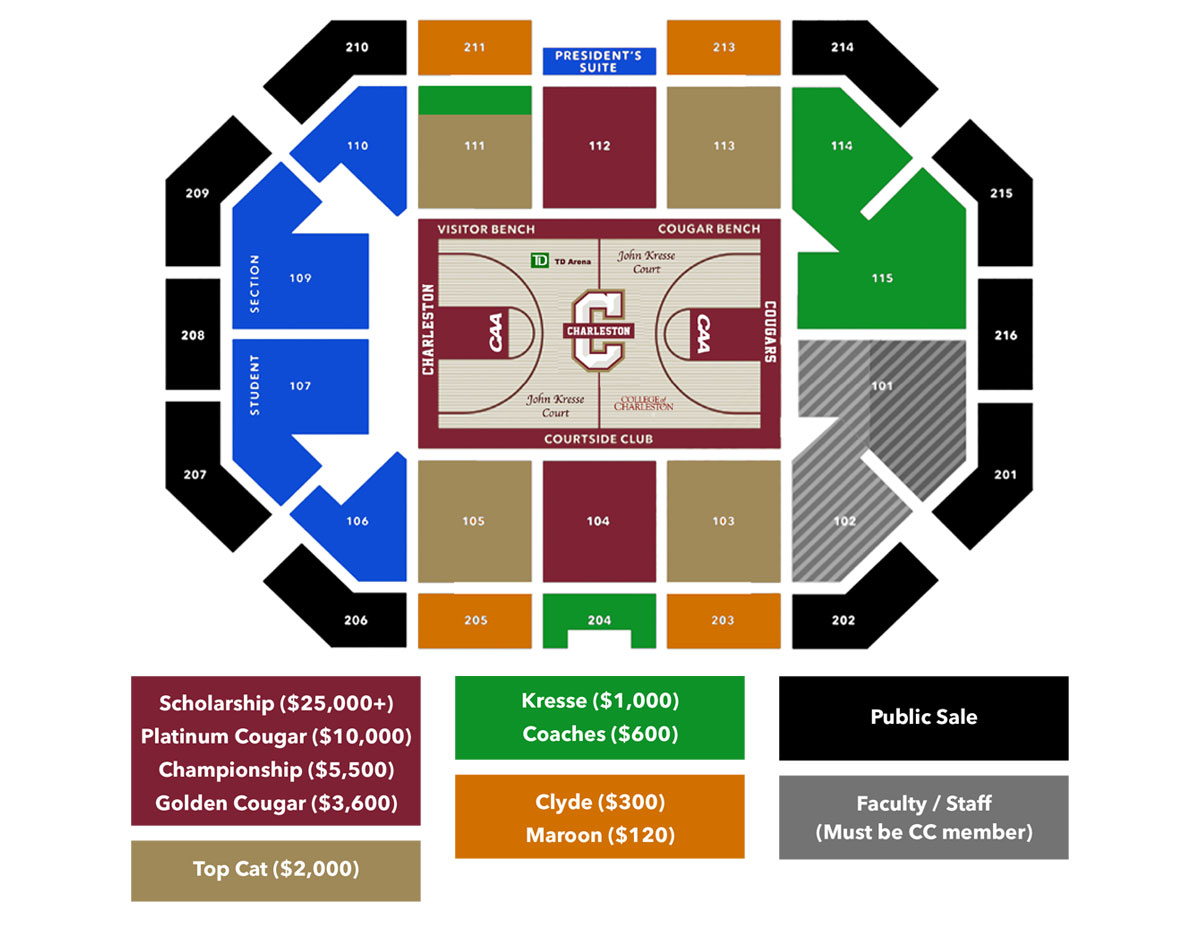 Td Arena Charleston Sc Seating Chart