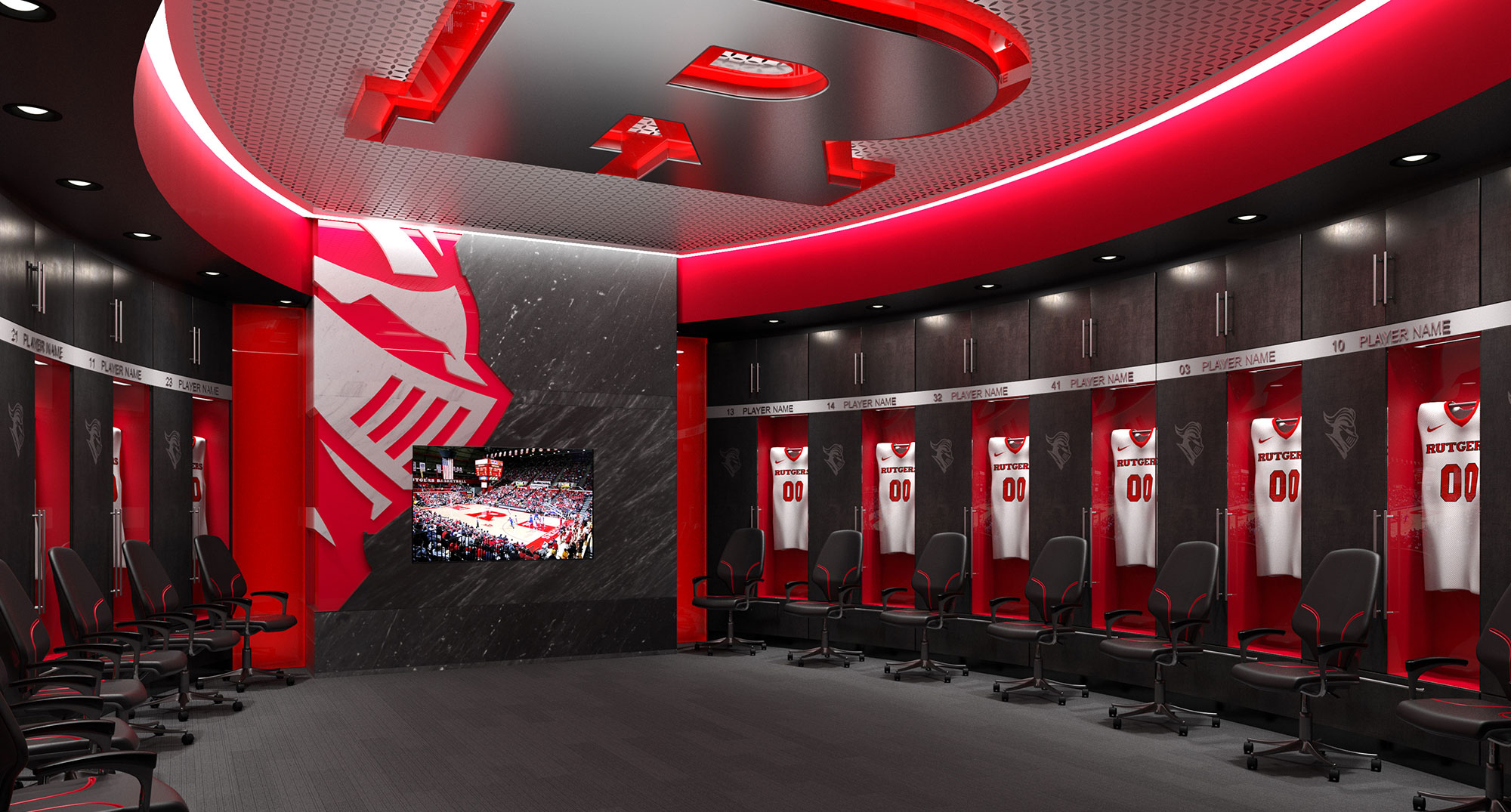 Rutgers Football Locker Room