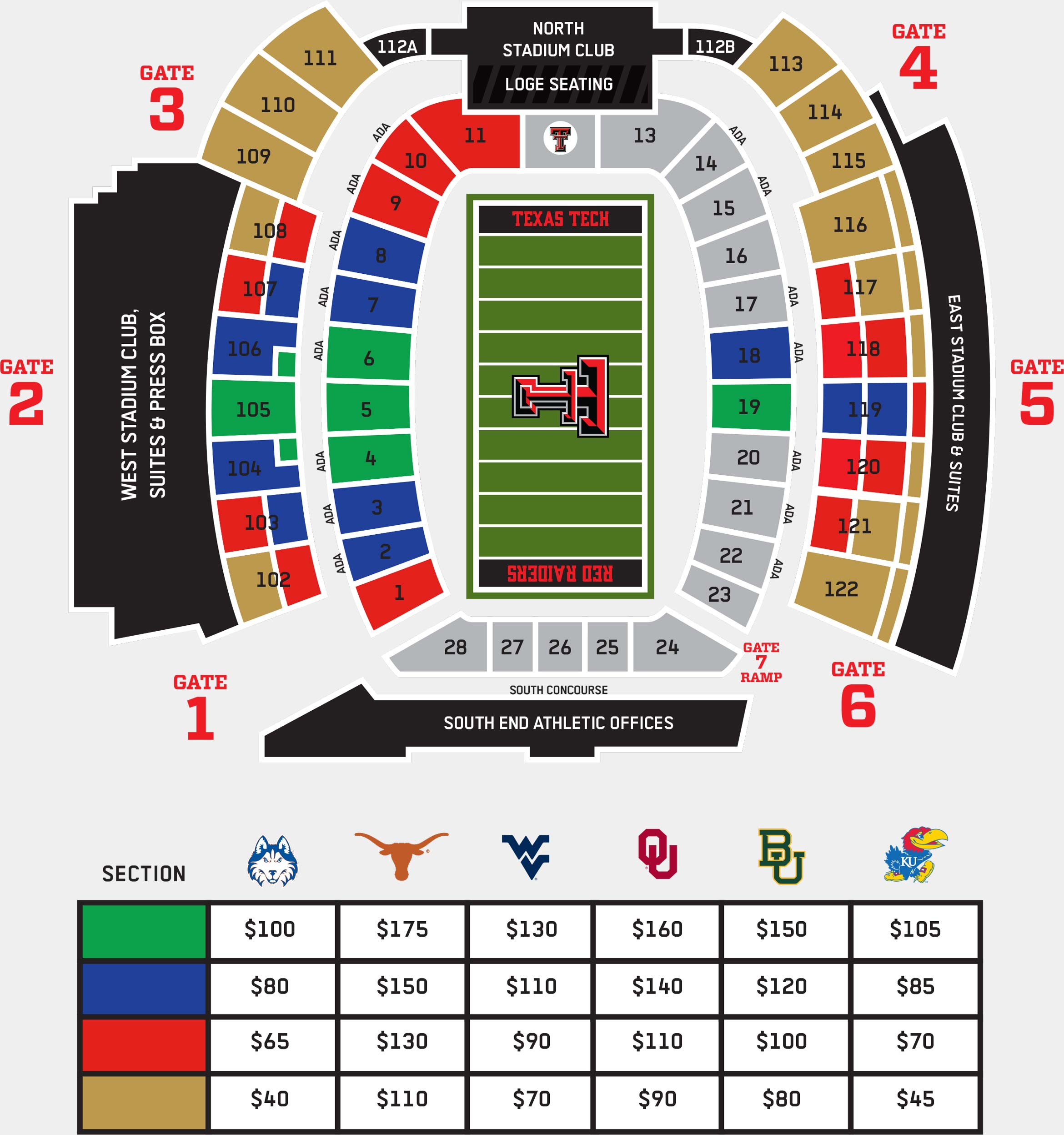 Raiders Seating Chart View